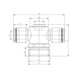 T-shaped push-in fitting with hexagon socket  - PSHINFITT-T-ROT-PLA-HS6-ET-G1/4-PIP-8 - 2