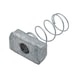 Sliding nut hot dip galvanised with spring - 2