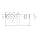 Schaftfräser HPC Speedcut 4.0-Universal, lang, freigestellt, Vierschneider, ungleiche Drallsteigung DIN 6527L, HB-Schaft - 2
