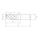 HPC-Schaftfräser Speedcut 4.0-Inox, kurz, freigestellt, Vierschneider, ungleiche Drallsteigung, HA-Schaft - 2