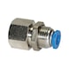 Straight partition push-in fitting with female thread - 1