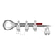 Wire rope clamp DIN 741, zinc-plated steel - CBLCLMP-DIN741-(A2K)-D1/8-3,0 - 3
