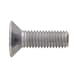 Countersunk head screw with hexalobular socket ISO 14581, steel strength class 8.8, zinc-nickel-plated silver - 1