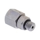 Adjustable straight sealing cone male fitting ISO 8434-1, zinc-nickel-plated steel, metric male thread with o-ring - 1