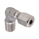 90° angled male fitting ISO 8434-1, stainless steel 1.4571, tapered BSPT male thread - 1