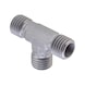 T-shaped cutting ring fitting ISO 8434-1, zinc-nickel-plated steel - TUBFITT-ISO8434-L-T-ST-D6-M12X1,5 - 1