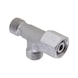 Adjustable L-shaped sealing cone fitting ISO 8434-1, zinc-nickel-plated steel, cutting ring connection with o-ring - TUBFITT-ISO8434-L-SWORT-ST-D18-M26X1,5 - 1