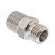 Straight male fitting ISO 8434-1, stainless steel 1.4571, tapered BSPT male thread - 1