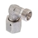 90° angled adjustable sealing cone fitting ISO 8434-1, stainless steel 1.4571, cutting ring connection with o-ring - 1