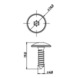 Drilling Screw - Flat Pan Head and Collar - RTNGCLIP-SCR-BUMPER-AUDI/FORD/VW - 2