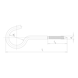 Ceiling hook With wood thread, A2 stainless steel - CEILHOK-WOTHR-A2-D4,8-80X16 - 2