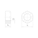 Kronenmutter niedrige Form DIN 979, Stahl 05, blank - MU-KRO-DIN979-05-SW55-M36 - 2