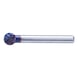 Carbide milling bit D, spherical. Crossed teeth. Blue Tec coating - 1