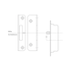 Locking piece For multiple locks with two or four bolts (wooden house doors) for recessing - 4 mm rebate space - 3