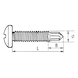 Drilling screw, flat head  - SCR-DBIT-PANHD-H2-(A3K)-M4X16 - 3