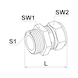 Raccord avec bague de serrage filetée - COMPFITT-DN25-G11/4INX28 - 2