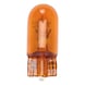 Glassokkellampje knipperlicht  Oranje - LAMP-GLASSOK-GEEL-WY5W-W2,1X9,5D-12V-5W - 1