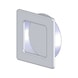 Square shell design handle - HNDL-ZD-SHELL-(CR)-POLIERT-ECKIG-D60MM - 2