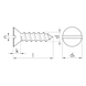 Senk-Blechschraube Form F mit Schlitz - SHR-SEKPF-DIN7972-F-(A2K)-2,9X16 - 2
