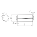 Kužeľový kolík s drážkami - PIN-TAPGRVD-ISO8744-(A2K)-4X20 - 2