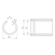 Poistný rozperný krúžok s kruhovým prierezom a drážka pre poistný krúžok pre vrtné otvory - SNAPRG-DIN9926-D90,0 - 2