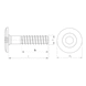 Staircase screw with wood screw thread - 3