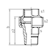 Threaded fitting - FTNG-CON-SEAL-V1/2X1-331-ISO-U2 - 2