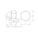 Hattumutteri, kuusio, korkea profiili - DIN1587 MP HATTUMUTTERI M6 - 3
