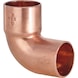 90° elbow, with solder connection and plug-in end EN1254, copper, 5092 - 1