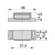 Backing Plate Magnetic closer - BACKING PLATE FOR MAG PUSH LATCH EMUCA - 2