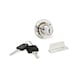 Door Lock Glass Cabinet - CYLINDER LOCK FOR DRAWER CHROME PLATE - 1