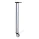 Table Leg with Castor Furniture Leg - LOT OF 4 TABLE LEGS 60X710 SILVER ALUM - 1