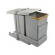 Waste Container 2 Bins Kitchen Systems - LOW MAN BIN 2X14L GR - 1