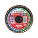 Lamellenfächerscheibe Mini-Disc Zirkonkorund - LFSHLFSHB-DISC-MINI-ZK-KST-GD-K80-D50 - 1