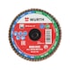 Lamella flap disc Mini-Disc alumina zirconia - FLPDISC-MINI-ZC-PLA-SR-G120-D76 - 1