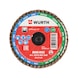 Lamella flap disc Mini-Disc alumina zirconia - FLPDISC-MINI-ZC-PLA-SR-G60-D76 - 1