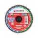 Lamella flap disc Mini-Disc alumina zirconia
