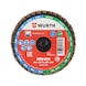 Lamellenfächerscheibe Mini-Disc Zirkonkorund - LFSHLFSHB-DISC-MINI-ZK-KST-GD-K36-D76 - 1