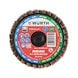 Lamellenschuurschijf mini-disc zirkonium Compatibel met 3M Roloc-systeem - LAMSCH-DISC-MINI-ZK-KST-VLAK-K60-D50 - 1