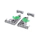 Shelf bracket set compatible with Dynapro and Dynamoov media extensions and Dynapro slides
