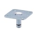 Pin with plate for furniture casters - 1