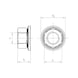 Steel 8 zinc plated shape C - NUT-HEX-KOMBI-C-8-WS18-(A4B)-M12 - 2