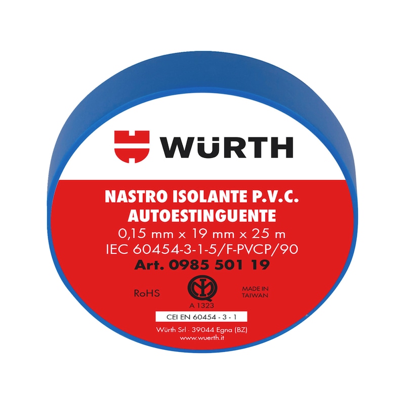Nastro isolante HIGH QUALITY - NASTRO ISOL.PVC IMQ BLU     19MMX25M