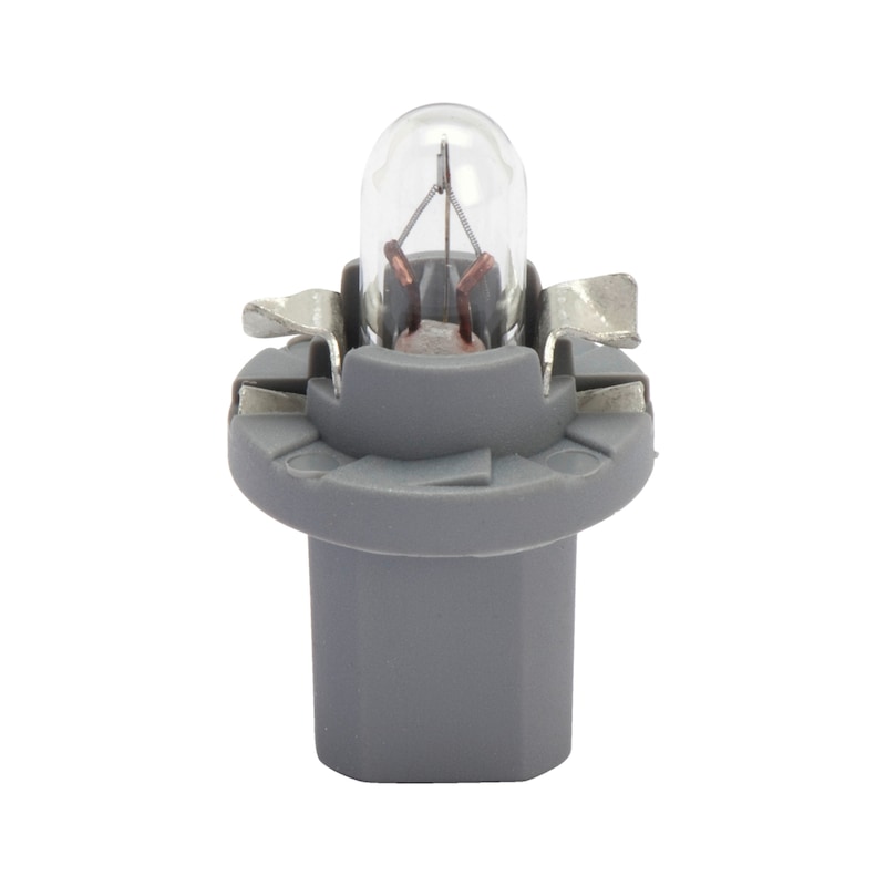 Kunststoffsockellampe für Instrumentenbeleuchtung mit Fassung - LAMP-GRAU-B8,5D-24V-1,2W