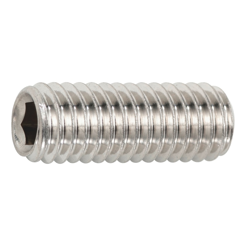 Hexagon socket set screw with truncated cone ISO 4026 A2 stainless steel 21H, plain - SCR-FLPT-ISO4026-A2-21H-HS2-M4X20