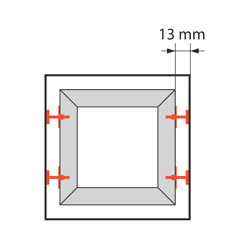 JB-D window installation rail with screw-on plate - 2