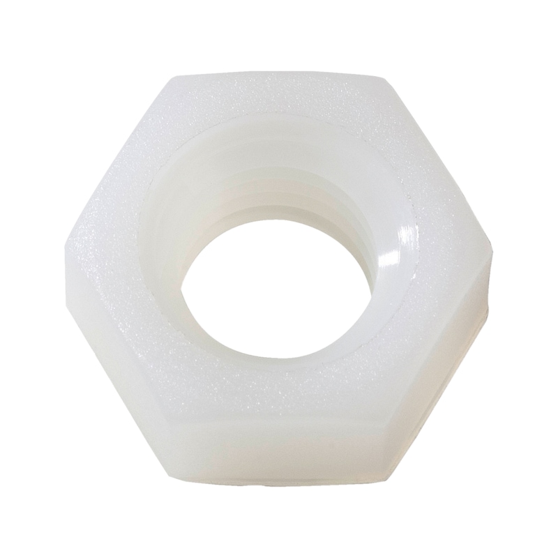 Hexagonal nut ISO 4032 polyamide 6.6, natural - NUT-HEX-ISO4032-PA6.6-WS8-M5