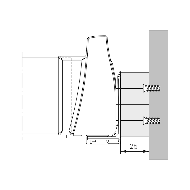 Distanziali Per aggirare la cerniera dello sportello nei casi in cui i cassetti interni sono montai dietro una porta - 2