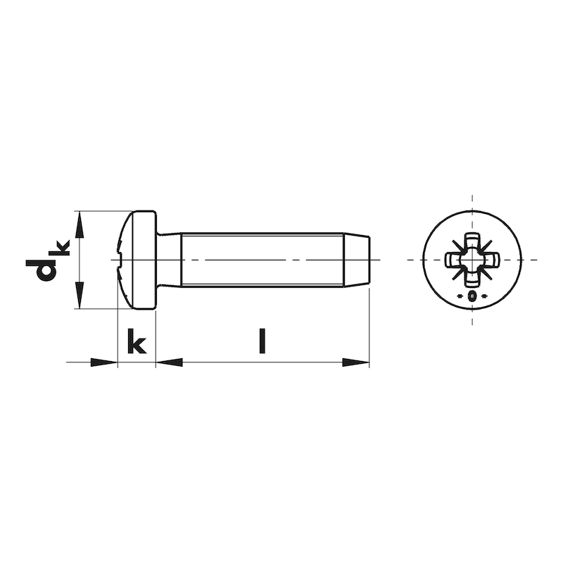 Gewindefurchende Schraube - SHR-LIKPF-DIN7500-CE-Z3-(A2K)-M6X12
