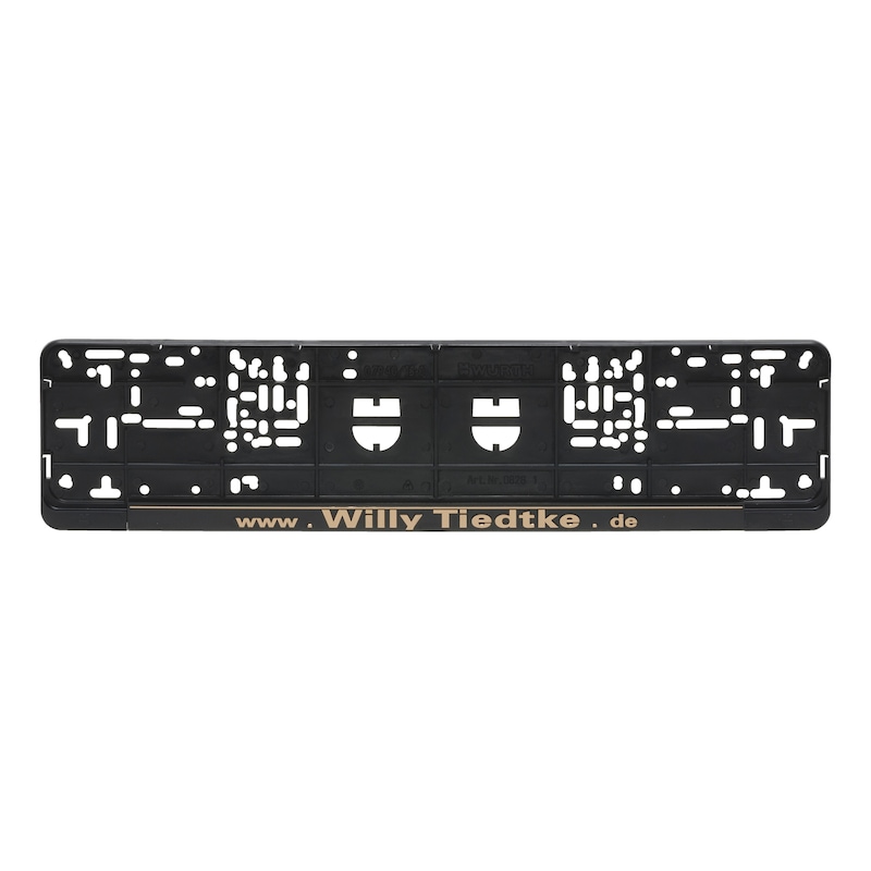 Complete printed Classic number plate holder - NPH-COMPL-PLT/STR-GOLD-RSD-CLASSIC-520MM
